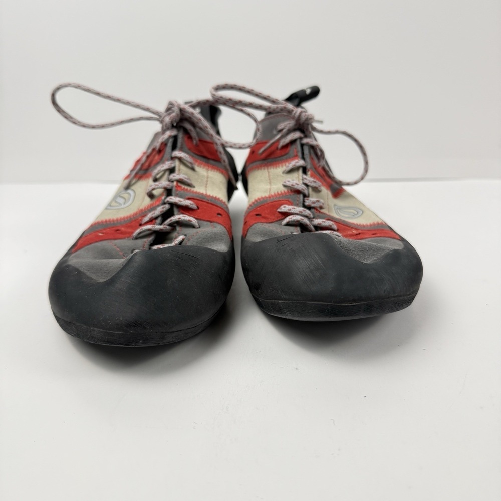 Scarpa Helix Shoes Mens 45.5 US 11 2/3 Rock Climbing Bouldering  Grey Leather - Picture 2 of 13